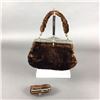 Image 1 : Victorian Beaver Fur Purse with Matching Coin Bag