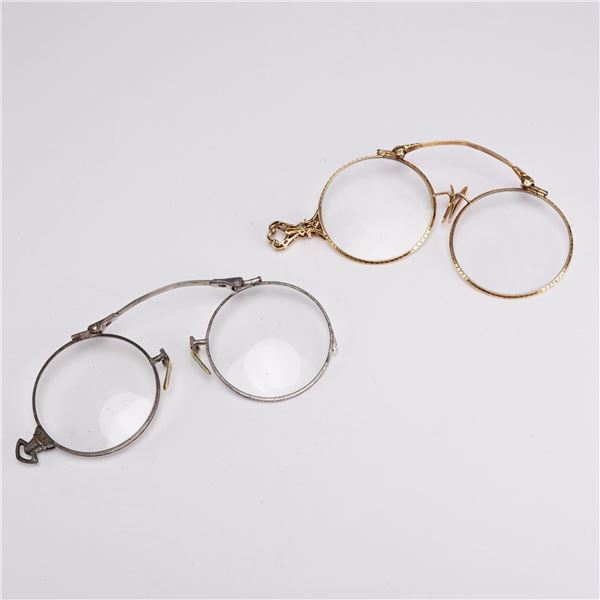 Two Pairs of Pince-Nez Eyeglasses