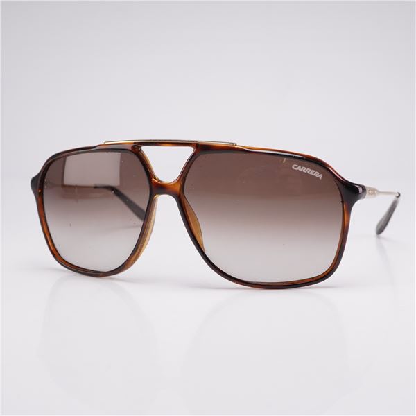 Carrera Brown Havana Navigator Sunglasses with Gold-Tone Hardware