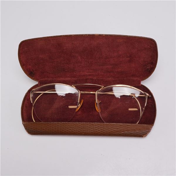 Shuron 1/10 12K Gold-Filled Rimless Eyeglasses with Case