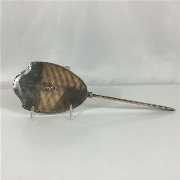 La Pierre Sterling Silver Art Deco Handheld Vanity Mirror