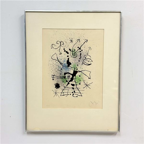 Joan Miro (Spanish, 1893-1983), Limited Edition Color Lithograph, La Chasseresse, Signed
