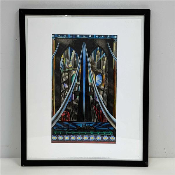After Joseph Stella (American, 1877-1946),  Offset Lithograph Poster, The Brooklyn Bridge