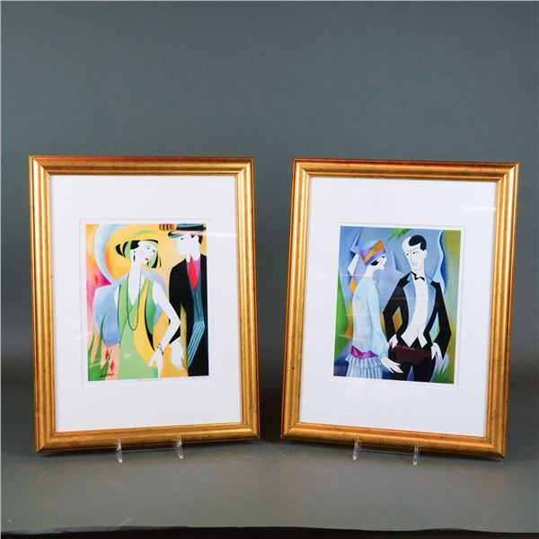 Pair of Anthony D'Arrigo (American) Lithographs, 'The Moment' and 'The Encounter',