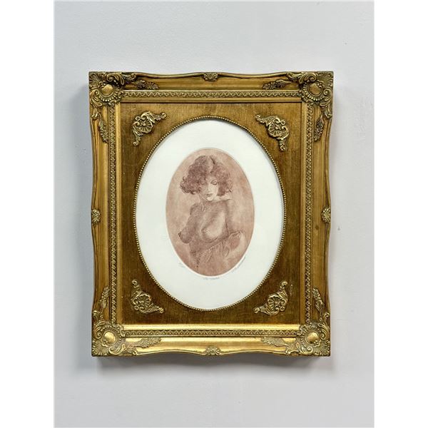 Louis Russomanno, The Model, Etching on Paper