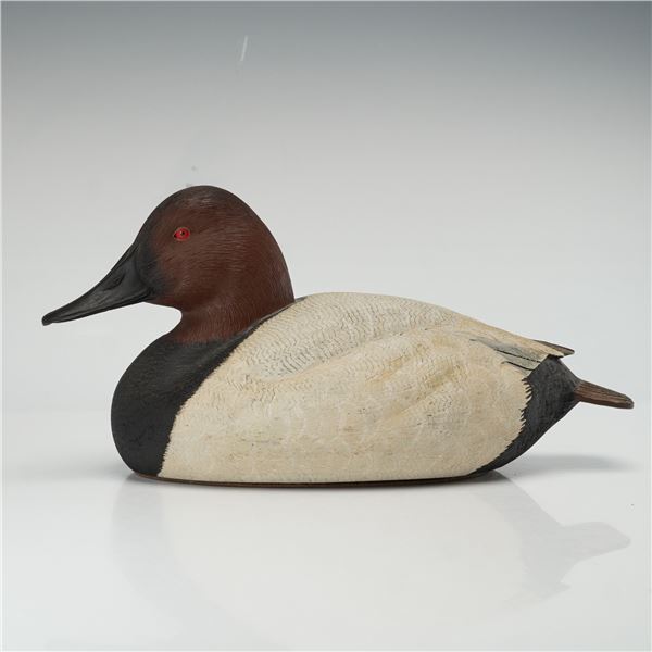 Randy Tull Hand Carved Canvasback Drake Duck Decoy