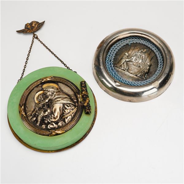 2pc St. Anthony and Virgin of Pompei Religious Devotional Plaques