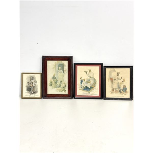 4pc Edward V. Brewer (American, 1911-1926) Cream of Wheat Original Advertisement Prints