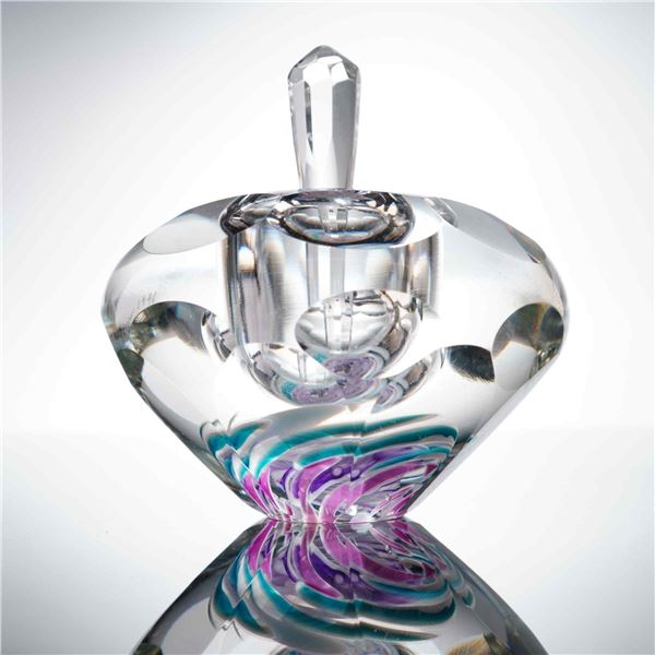 Chip Jones Art Glass Perfume Bottle and Stopper