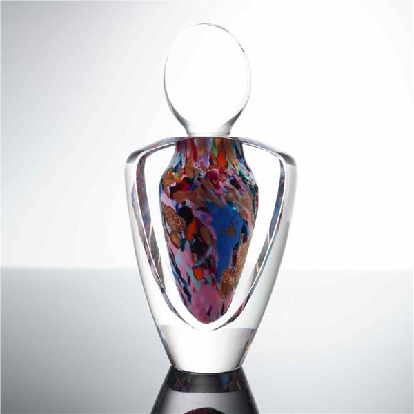 Tim Lazer Studio Art Glass Perfume Bottle and Stopper