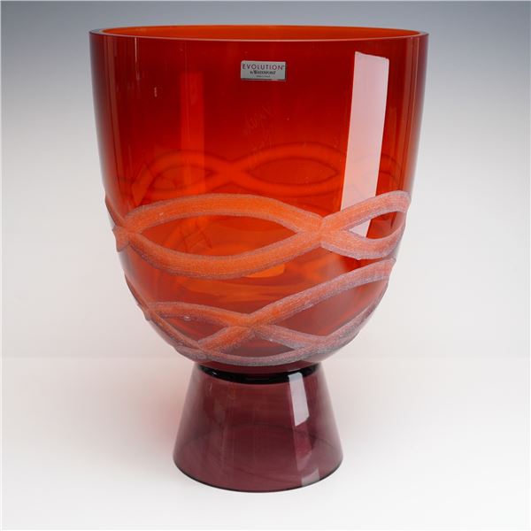 Evolution by Waterford Art Glass Footed Centerpiece Vase