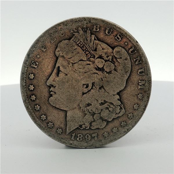 1897-S US One Dollar Morgan Silver Dollar, Circulated