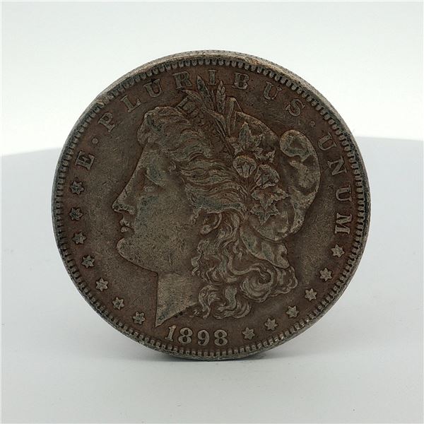 1898 US Morgan Silver Dollar Coin Circulated