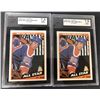 Image 1 : 1984-85 Topps Wayne GRETZKY Graded LOT x2 - Oilers