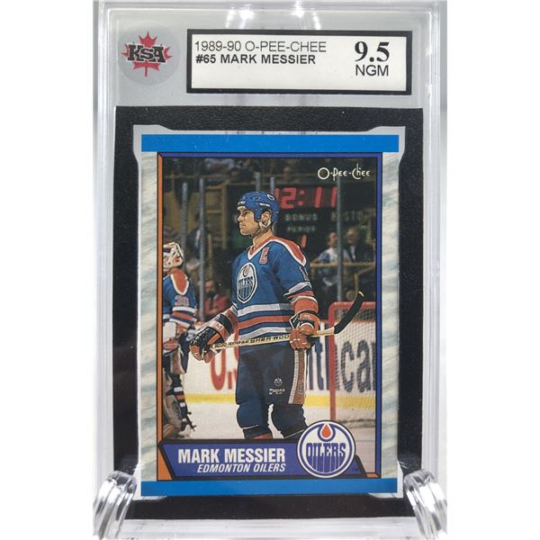 1989-90 OPC Mark Messier KSA 9.5 - Oilers