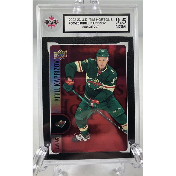 2022-23 UD TH Red Die - Krill Kaprizov KSA 9.5 - Wild