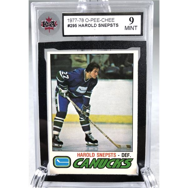 1977-78 OPC - Harold Snepsts KSA 9 - Canucks
