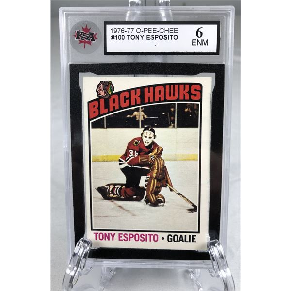1976-77 OPC - Tony Esposito KSA 6 - Blackhawks