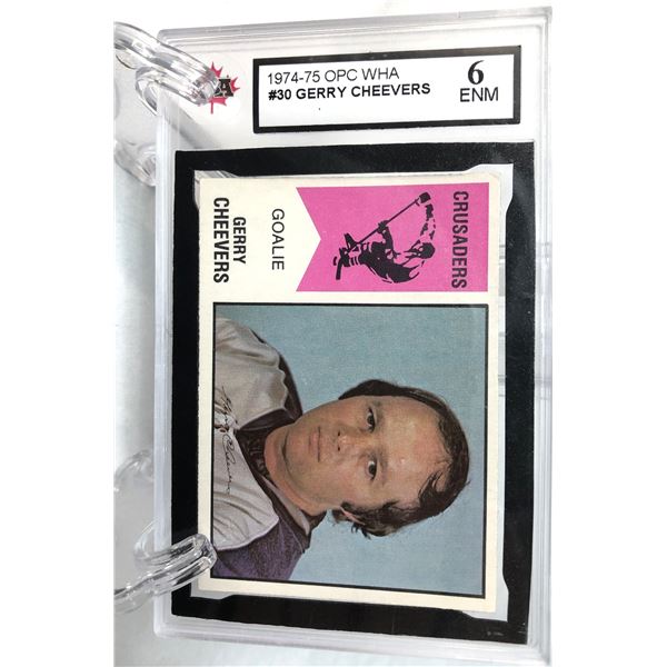 1974-75 OPC WHA - Gerry Cheevers KSA 6 - Crusaders