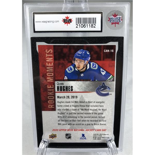 2019-20 UD NCD - Quinn Hughes RC KSA 10 - Canucks