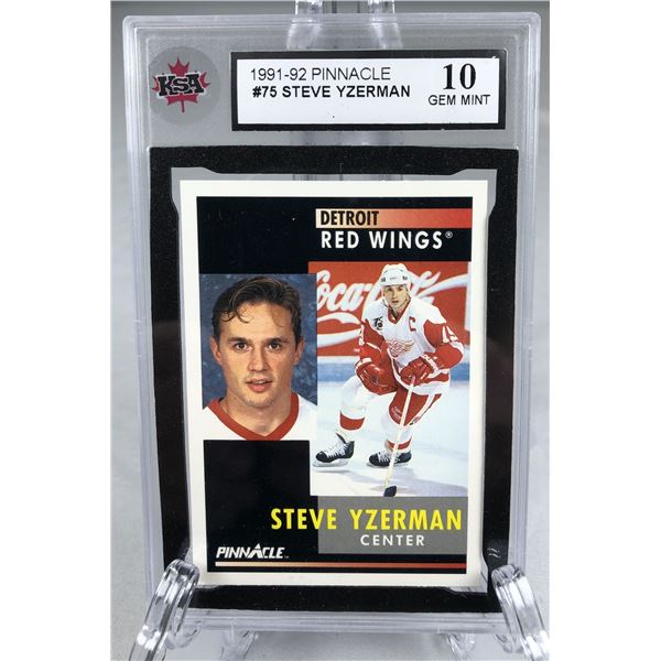 1991-92 Pinnacle - Steve Yzerman KSA 10 - Red Wings