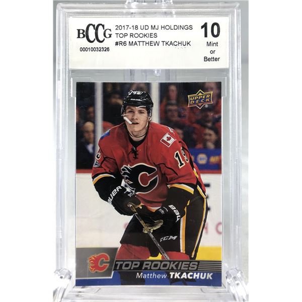2017-18 UD MJ Holdings - Matthew Tkachuk BCCG 10 - Flames