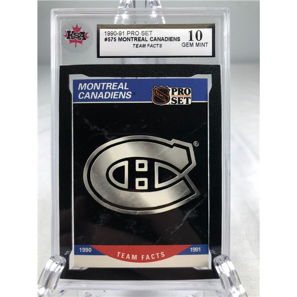 1990-91 Pro-Set - Canadiens Team Card KSA 10