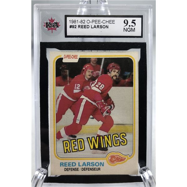 1981-82 OPC - Reed Larson KSA 9.5 - Red Wings