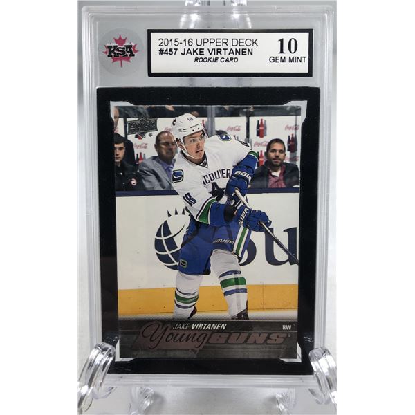 2015-16 UD - Jake Virtanen RC KSA 10 - Canucks