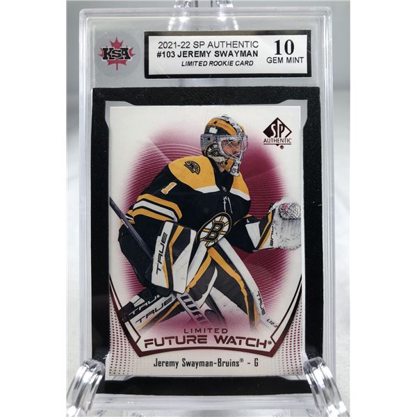 2021-22 SP - Jeremy Swayman RC KSA 10 - Bruins