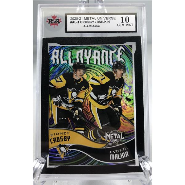 2020-21 Metal Universe Alloy - Crosby & Malkin KSA 10 - Penguins