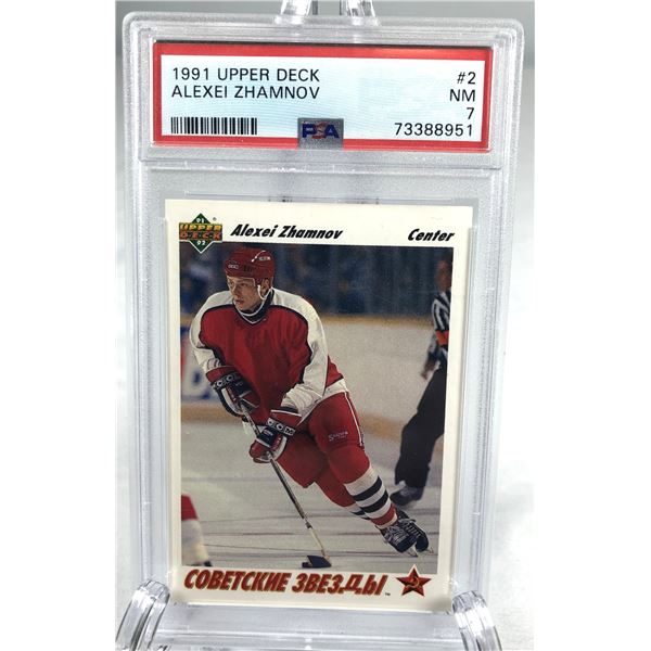 1991 UD - Alexei Zhamnov RC PSA 7 - Soviets