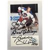 Image 1 : Bobby Hull AUTOGRAPHED Card - Jets