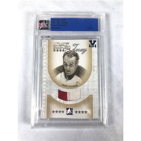 Henri Richard ULTIMATE 1/1 - Relic Card Sapphire - Canadiens
