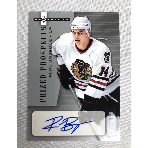 Rene Bourque AUTOGRAPH 371/399 - 05-06 Fleer - Blackhawks