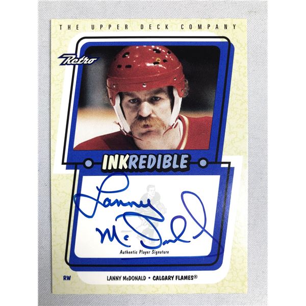 Lanny McDonald AUTOGRAPH - 1999 Retro - Flames