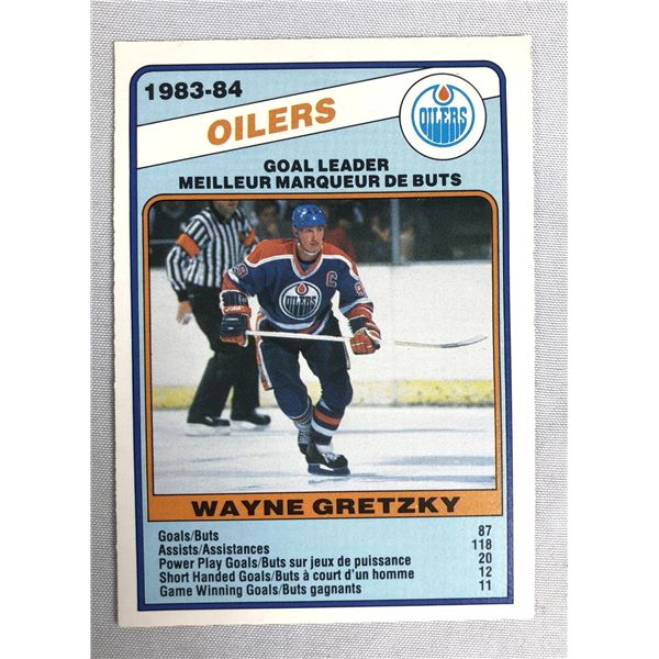 1984-85 OPC Goal Leader - Wayne Gretzky - Oilers