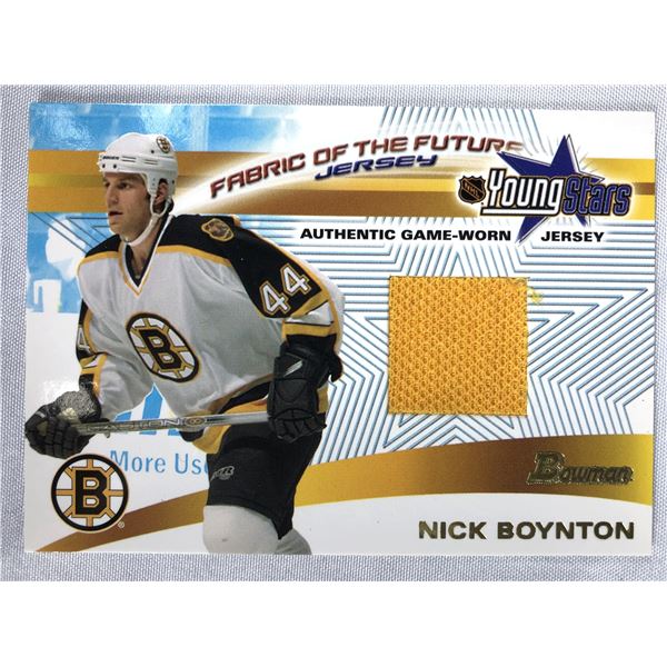 2001-02 Bowman - Nick Boyton Game Used - Bruins