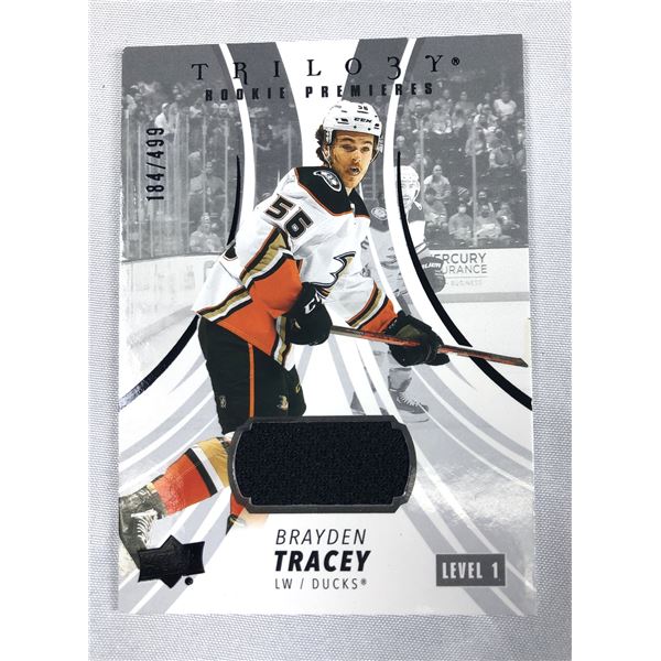 2022-23 Trilogy - Brayden Tracey /499 Game Used - Ducks