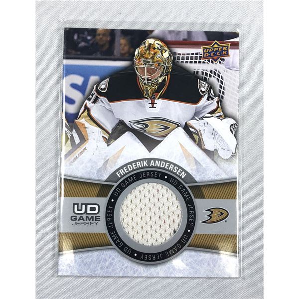 2015-16 UD - Frederik Andersen Game Used - Ducks