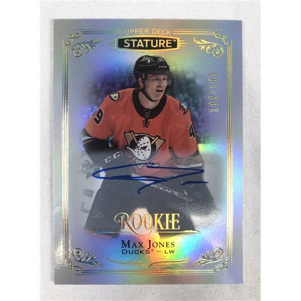 2019-20 Stature - Max Jones /199 AUTO RC - Ducks
