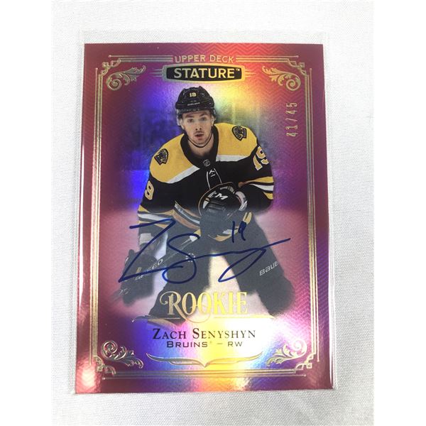 2019-20 Stature - Zach Senyshyn /45 AUTO - Bruins