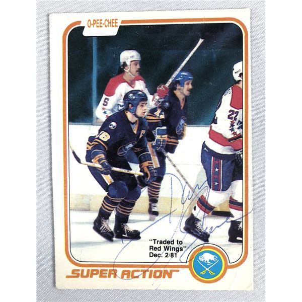 Danny Gare Hand SIGNED Card - Sabres