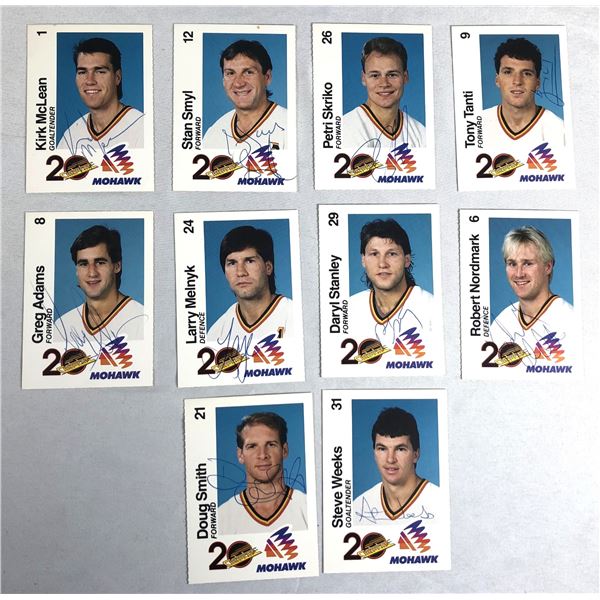 Canucks Hand SIGNED LOT x10 - Tanti, Smyl, McLean