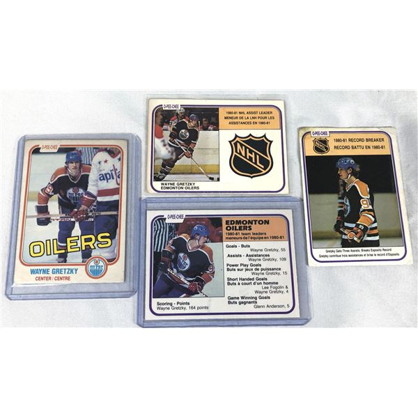 1981-82 OPC Wayne Gretzky LOT x4 - Oilers