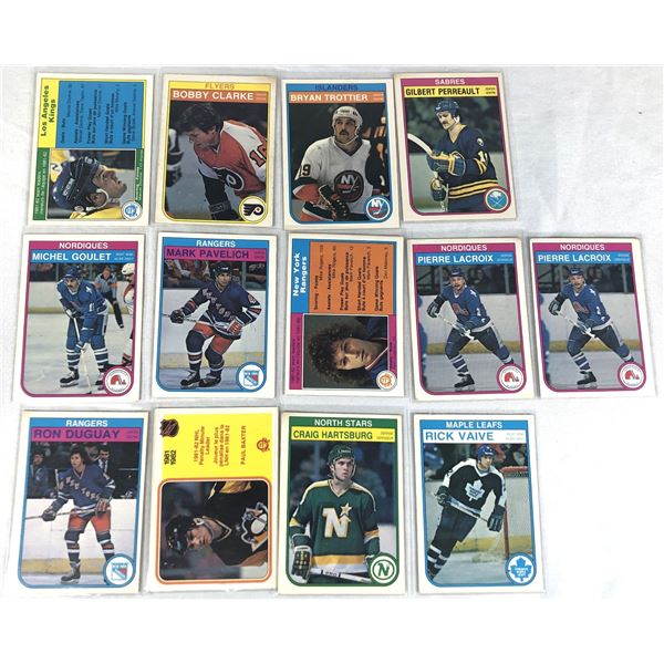 1982-83 OPC Lot x13 - Clarke, Trottier