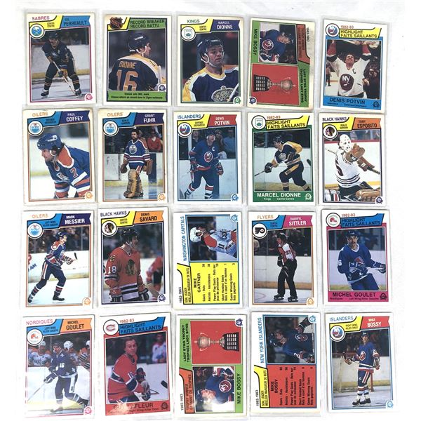 1983-84 OPC Lot x20 - Bossy, Potvin, Messier