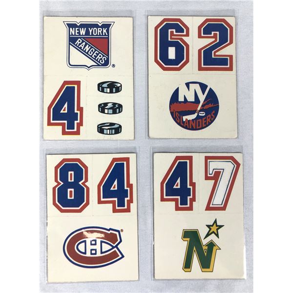 1985 Hockey Helmet Stickers - Northstars, Rangers, Canadiens