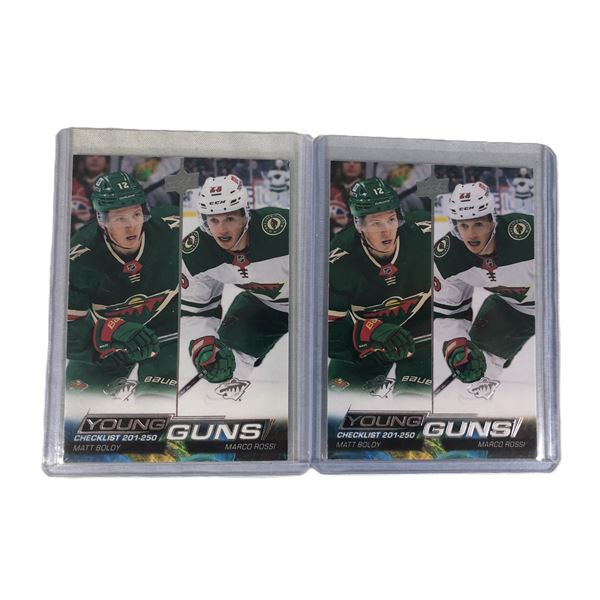 Young Guns Checklist Lot x2 - Boldy & Rossi