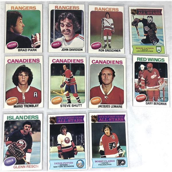 1975-76 Topps Hockey Lot x 11